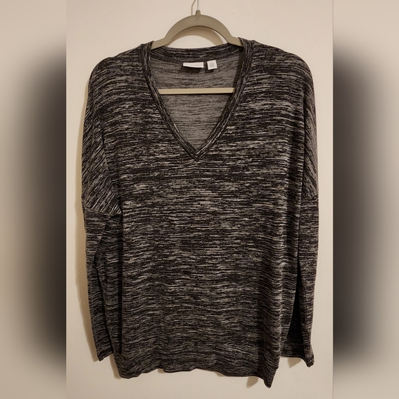 EUC Women's Tribal Grey Striped Shirt, M - Picture 1 of 2